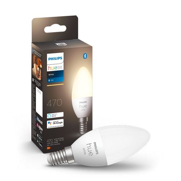 Philips Hue White 8719514320666 LED žiarovka E14 5,5W/470lm sviečka 2700K bluetooth