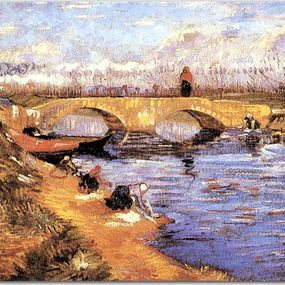 The Gleize Bridge over the Vigneyret Canal zs18485 - Reprodukcia Vincent van Gogh