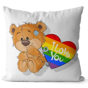 Vankúš LGBT I love you (Velikost: 40 x 40 cm)