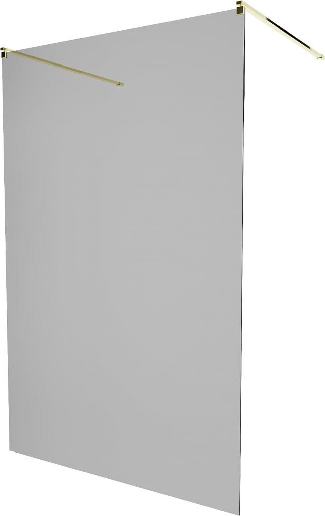 MEXEN/S - KIOTO samostatne stojaca sprchová zástena 110 x 200 cm, grafit, zlatá 800-110-002-50-40