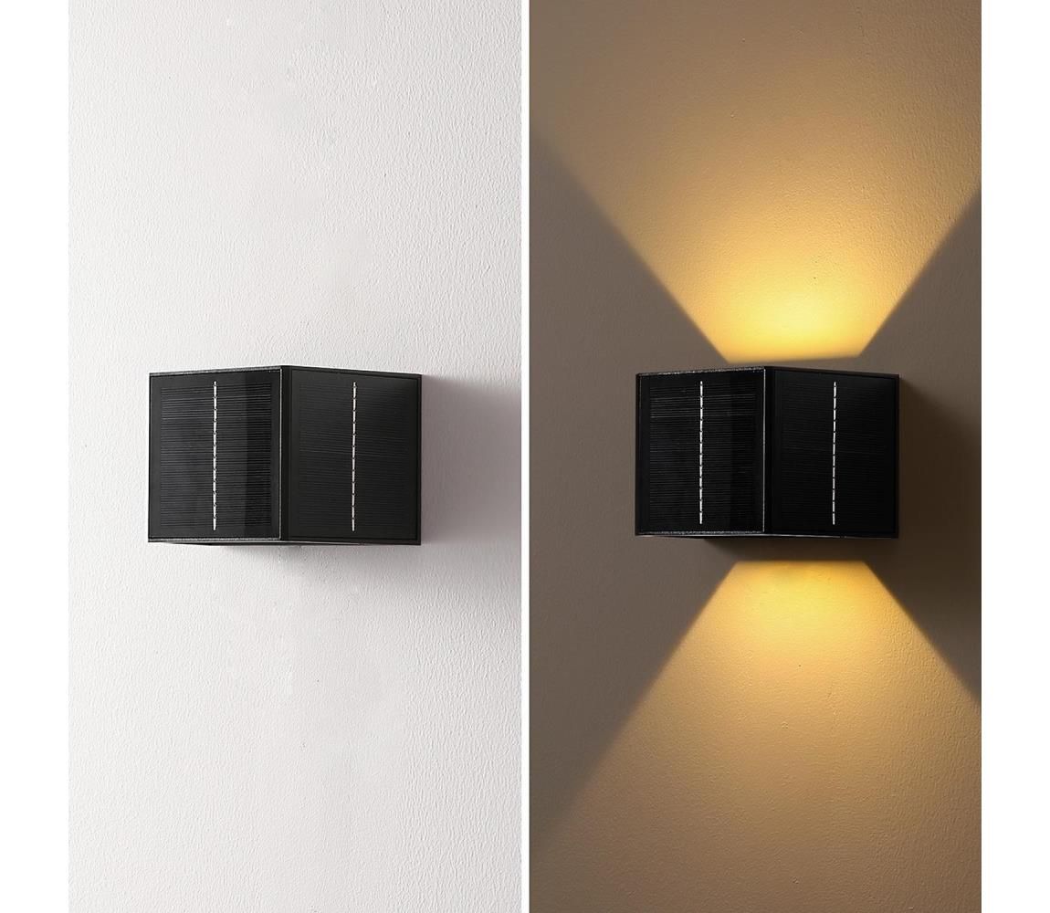 Brilagi - LED Solárne nástenné svietidlo so senzorom SOLAR CUBE LED/2W/3,2V IP54