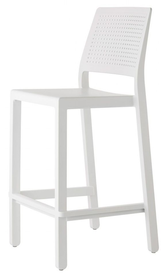 SCAB - Nízka barová stolička EMI - biela