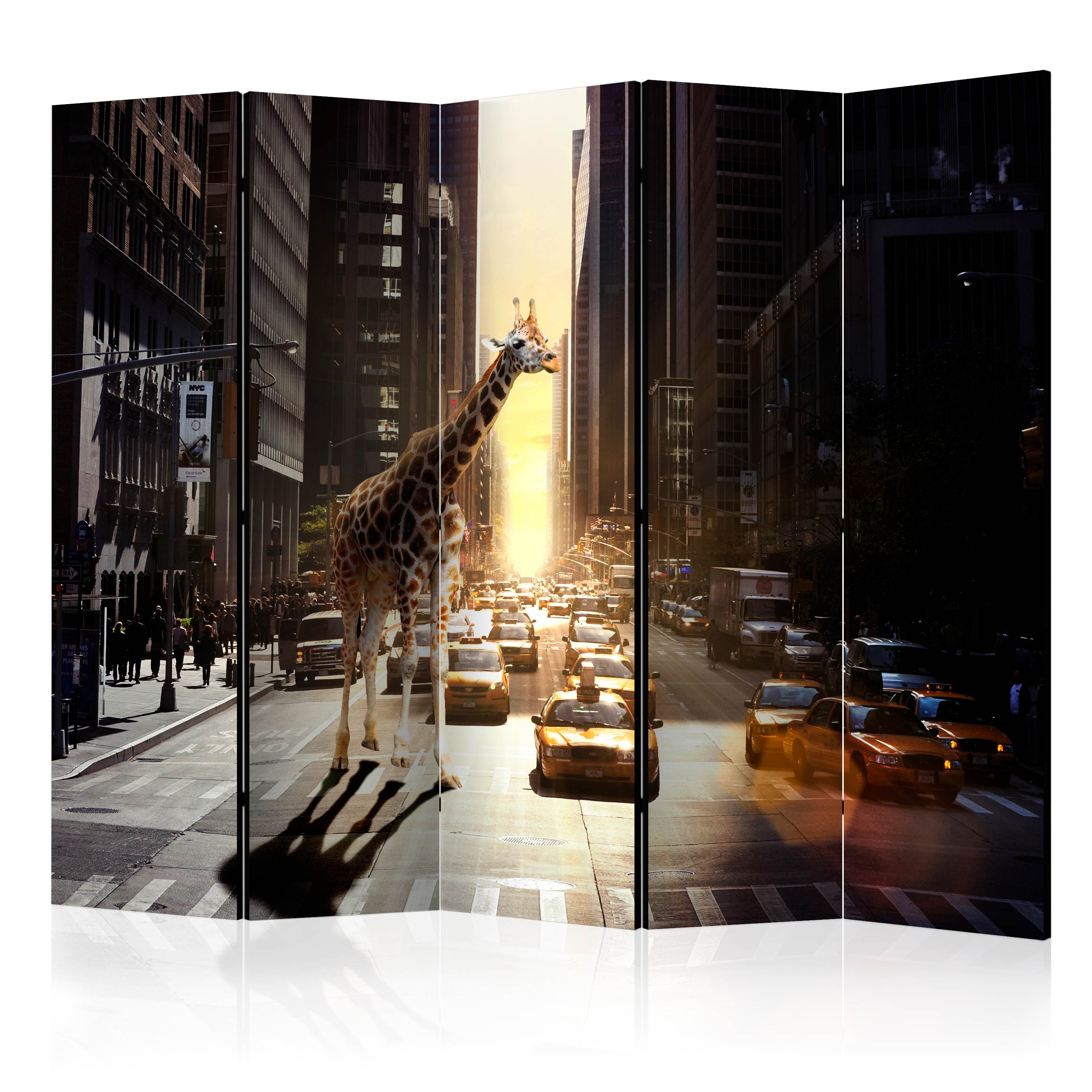 Artgeist Paraván - Giraffe in the Big City II [Room Dividers]