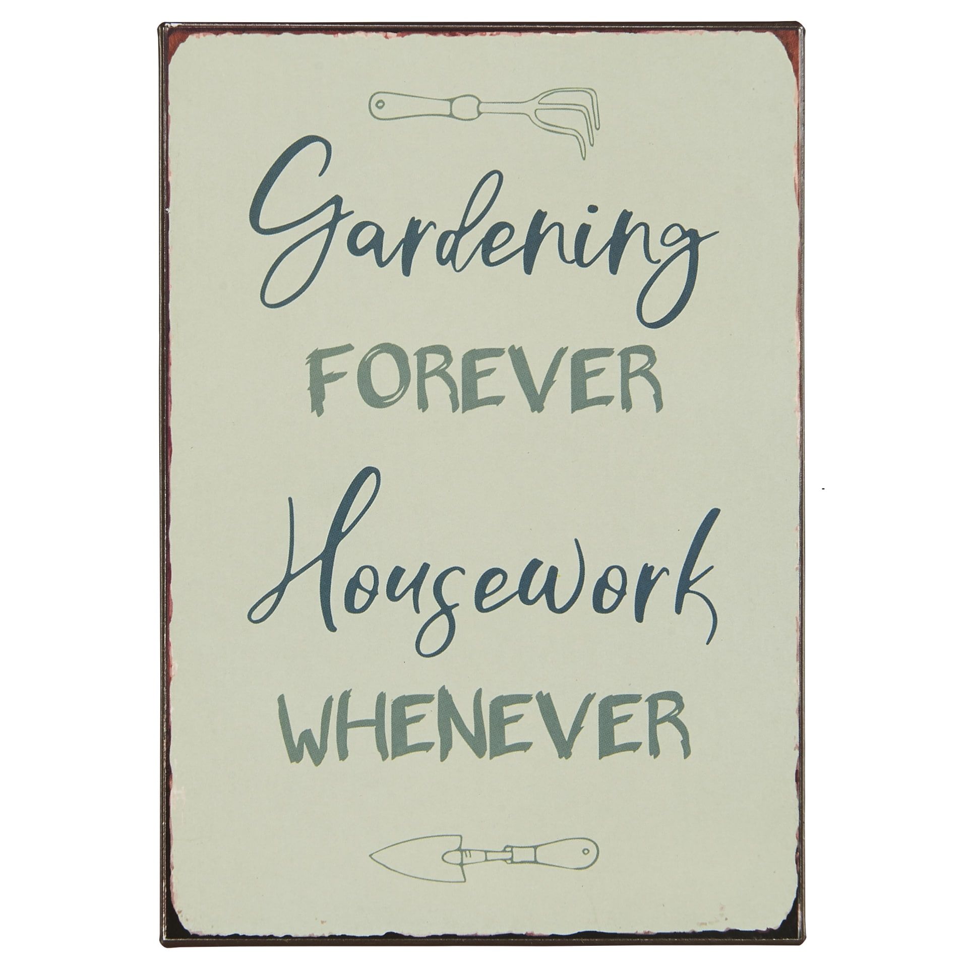 IB LAURSEN Plechová ceduľa Gardening forever