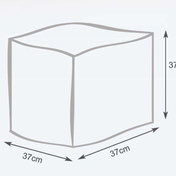 Sedací vak taburetka Cube S ekokoža TiaHome - čierna
