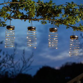 SMART GARDEN Solárne LED svetlo Spring SpiraLight v balení 6 ks, kov, plast, K: 23.5cm