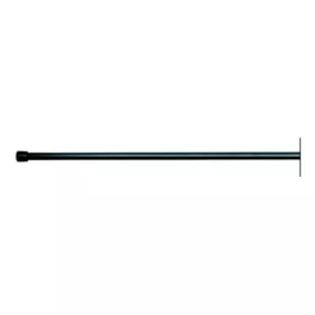 Čierna tyč na sprchový záves s nastaviteľnou dĺžkou InterDesign Cameo, 109 - 190 cm