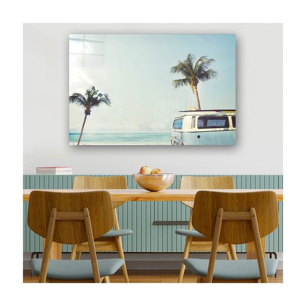 Sklenený obraz 100x70 cm Surf Van - Wallity