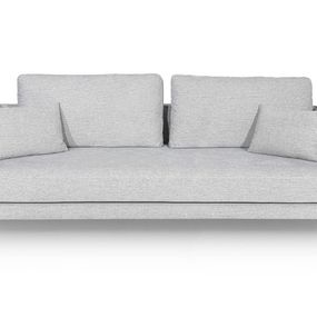 Dizajnová 3-miestna sedačka Zenovia 225 cm sivá
