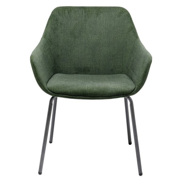 Set 2 zelených zamatových stoličiek s opierkami Kare Design Avignon