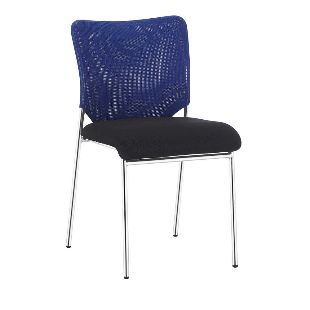 KONDELA Altan konferenčná stolička modrá / čierna / chróm