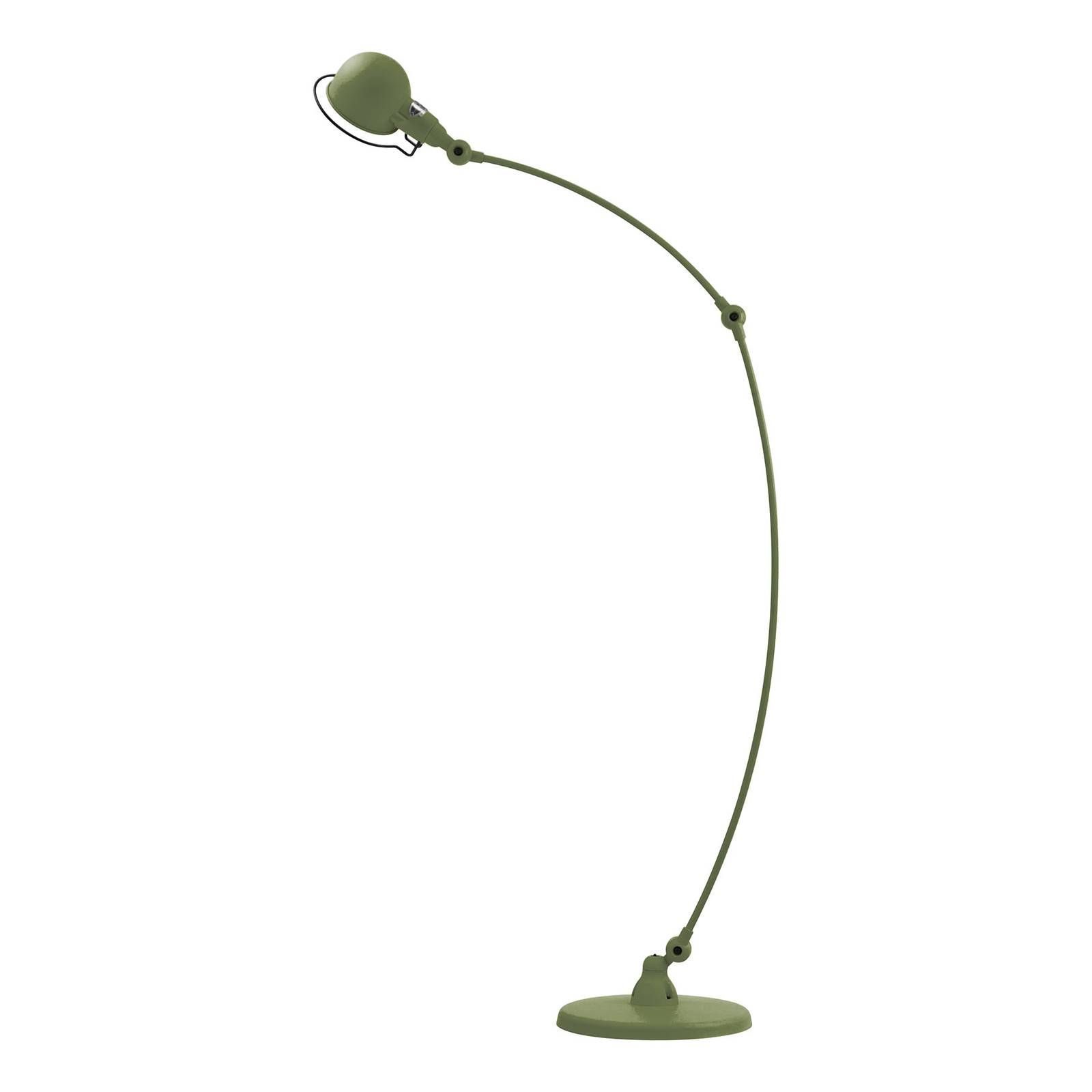 Jieldé Signal SIC843 stojaca lampa olivovozelná, Obývacia izba / jedáleň, oceľ, hliník, E14, 25W