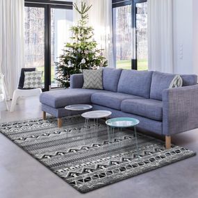 DomTextilu Moderný sivý koberec so vzorom 14911-114029