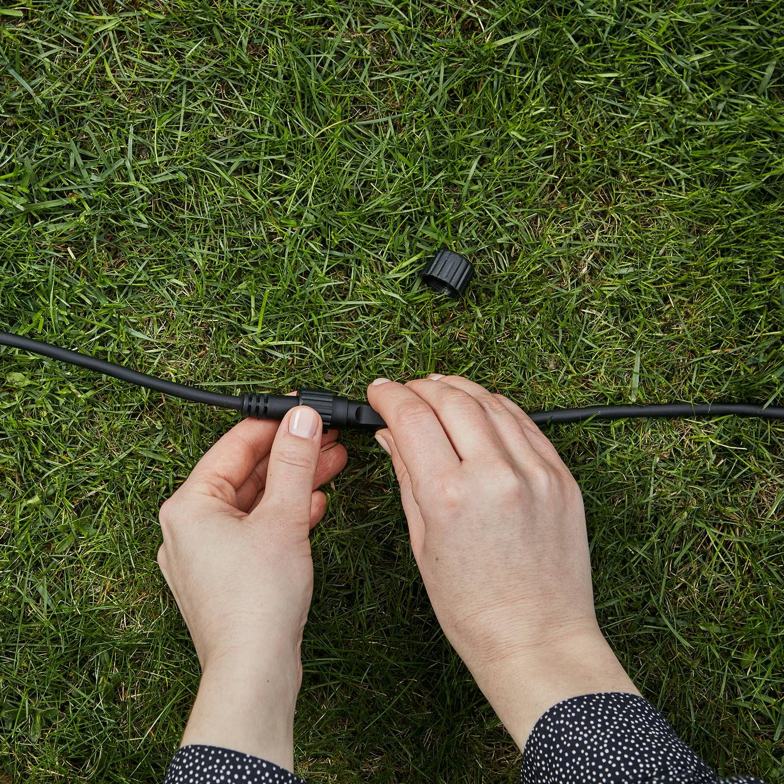 Markslöjd Garden 24 predlžovací kábel, čierna, 5 m, guma, P: 500 cm