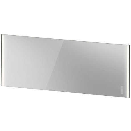 Duravit XViu - Zrkadlo s osvetlením, Icon verzia, 2020x800 mm, čierna matná XV70490B2B2