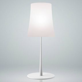 Foscarini Birdie Easy Grande stolová lampa biela, Obývacia izba / jedáleň, polykarbonát, lakovaný hliník, E27, 57W, K: 62cm