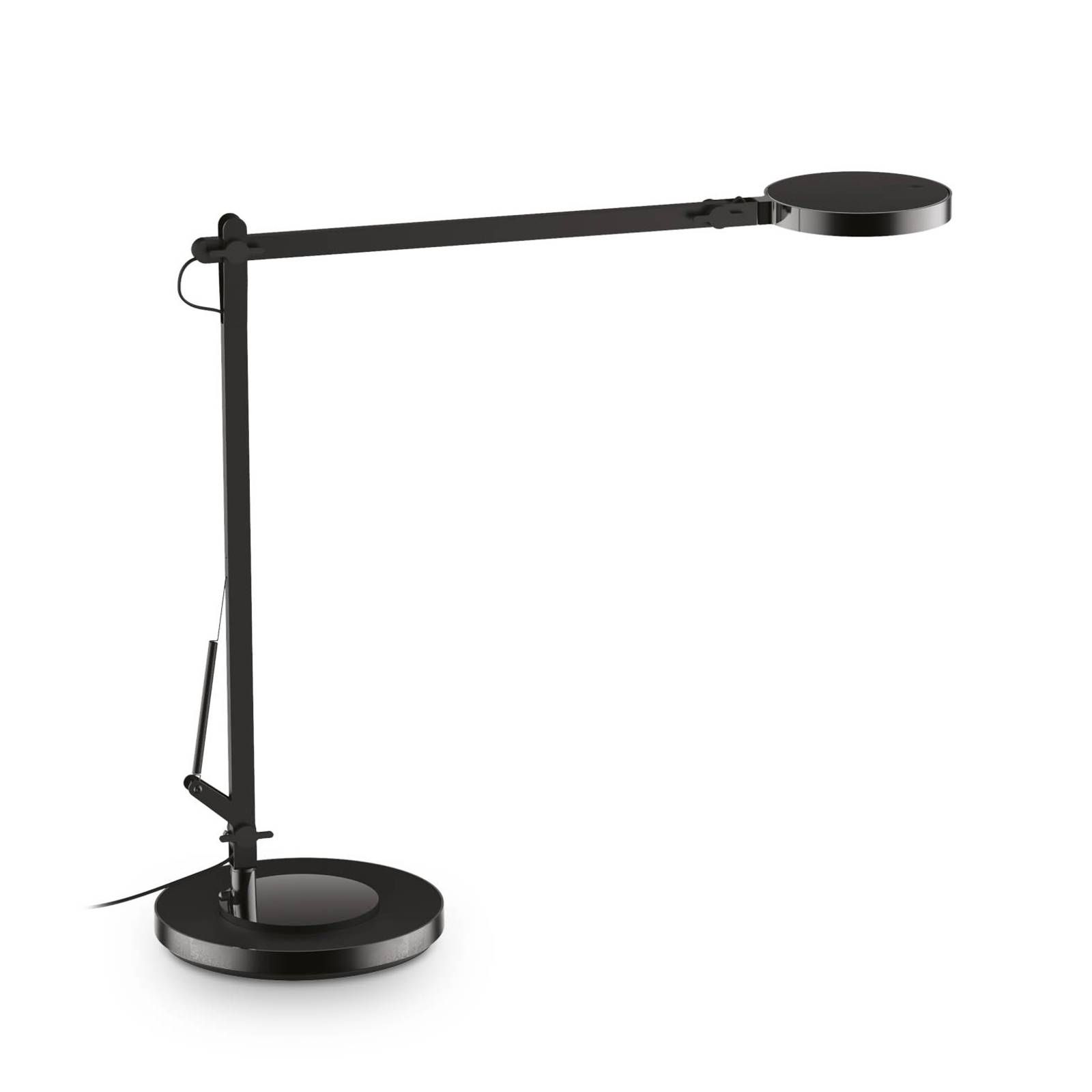 Ideallux Ideal Lux Futura LED lampa na písací stôl čierna, Pracovňa / Kancelária, hliník, plast, 10W, L: 18.5 cm, K: 65.5cm