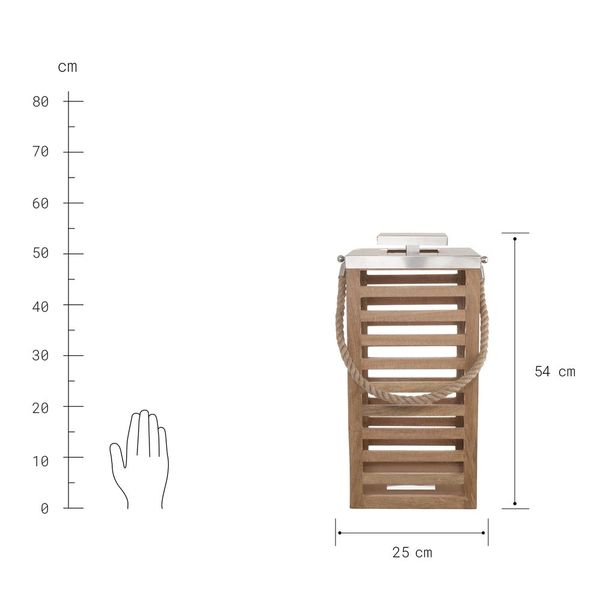 Butlers SHORE Lucerna z mangového dreva 54 cm