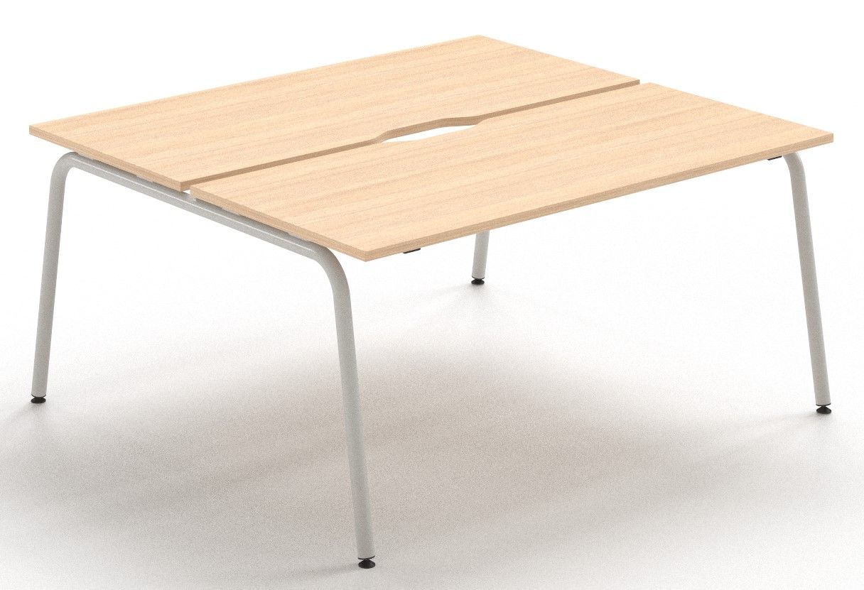 NARBUTAS - Dvojmiestny pracovný stôl ROUND 160x164 s posuvnou doskou