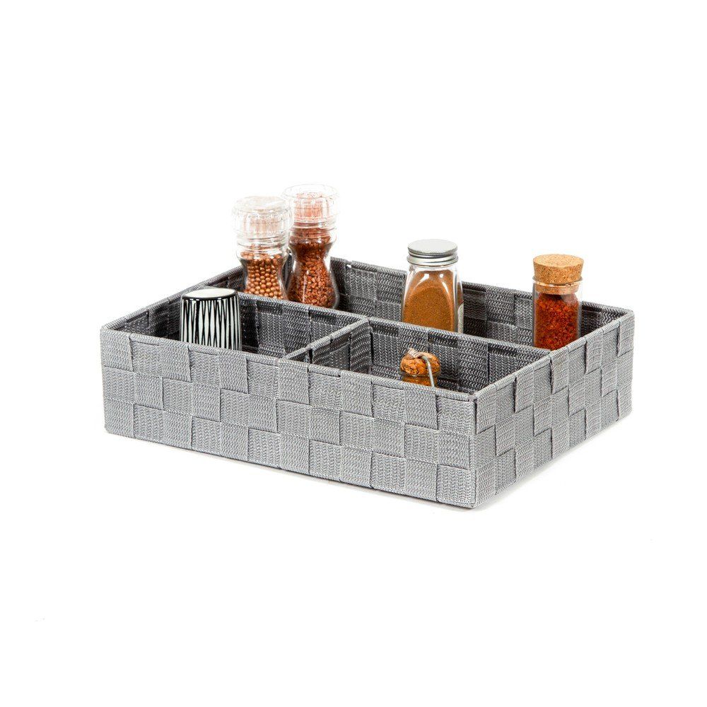 Sivý kúpeľňový organizér Compactor Stan, 32 x 25 cm
