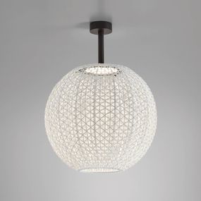 Bover Nans Sphere PF/60 LED svietidlo béžová, ušľachtilá oceľ, hliník, syntetické vlákno, polykarbonát, 14W, K: 82cm