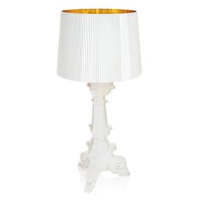 Kartell Bourgie stolová LED lampa E14, biela/zlatá, Obývacia izba / jedáleň, polykarbonát, E14, 3.4W, K: 78cm
