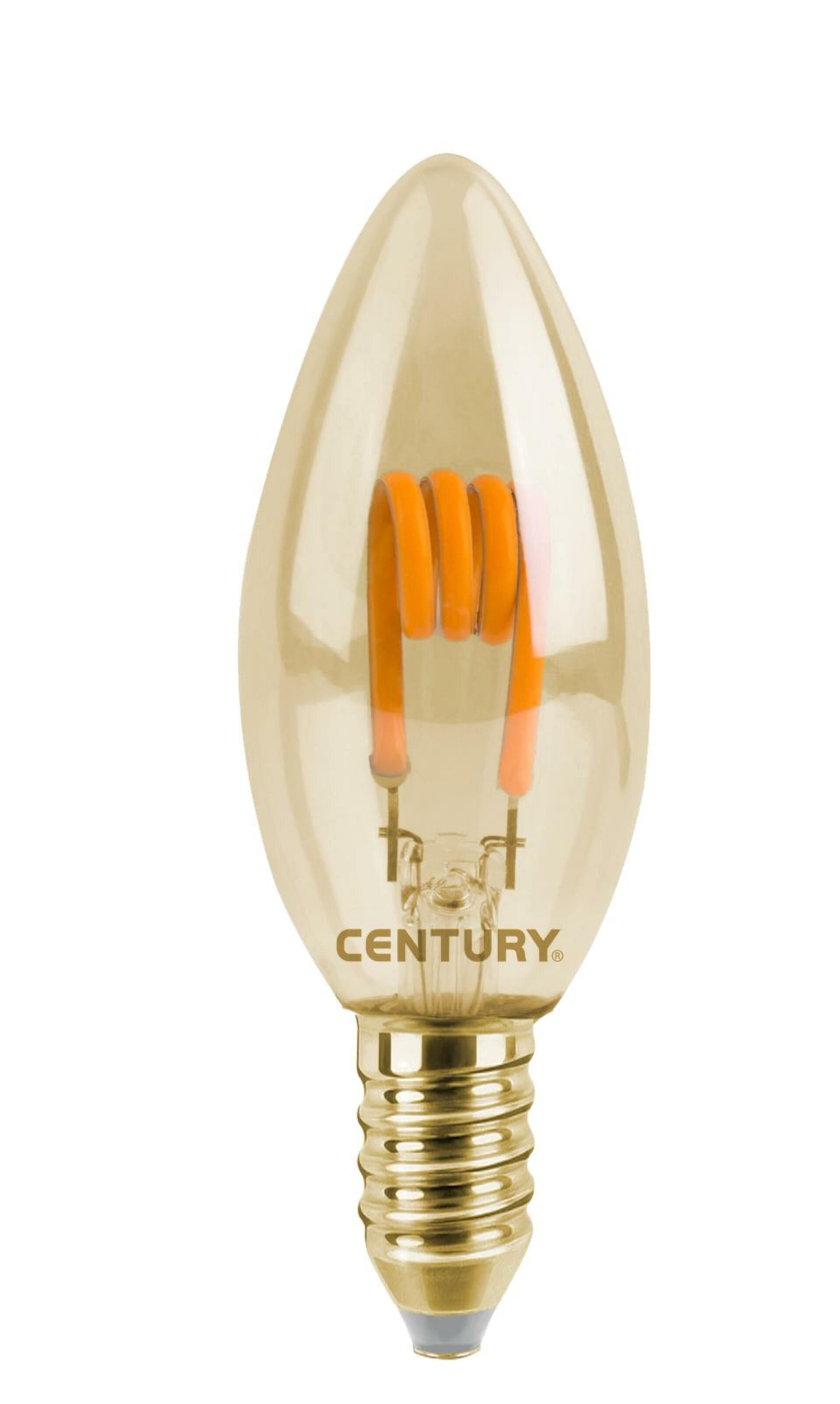 CENTURY LED TWIST FILAMENT SVÍČKA EPOCA DECO VINTAGE 2W E14 2700K 190Lm 360d 35x97mm IP20 CEN INVDM1-021427