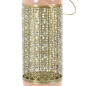 Ružovo-zlatý kovový lampáš Rohit rose - Ø 16*44 cm