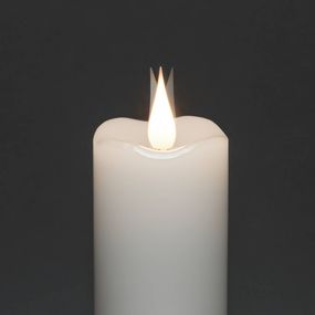 Konstsmide Christmas Vosková LED sviečka krém svetlo jantár Ø 5 cm 2 ks, skutočný vosk, 0.06W, K: 10cm