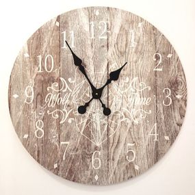 Metal Dekor nástenné hodiny Wolf Time, priemer 60 cm