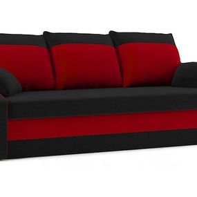 DomTextilu Dizajnová rozkladacia pohovka červenej farby, 225 x 92 cm