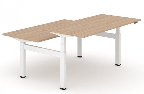 NARBUTAS - Elektricky nastaviteľný dvojmiestny stôl MOTION 140x168 - 3 segmentová podnož