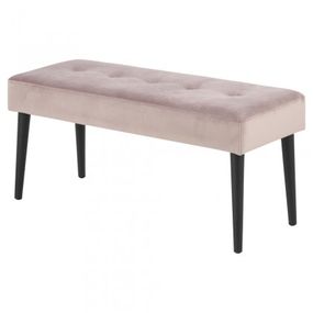 Jedálenská lavica Gwen (ružová, 95x45x38 cm)