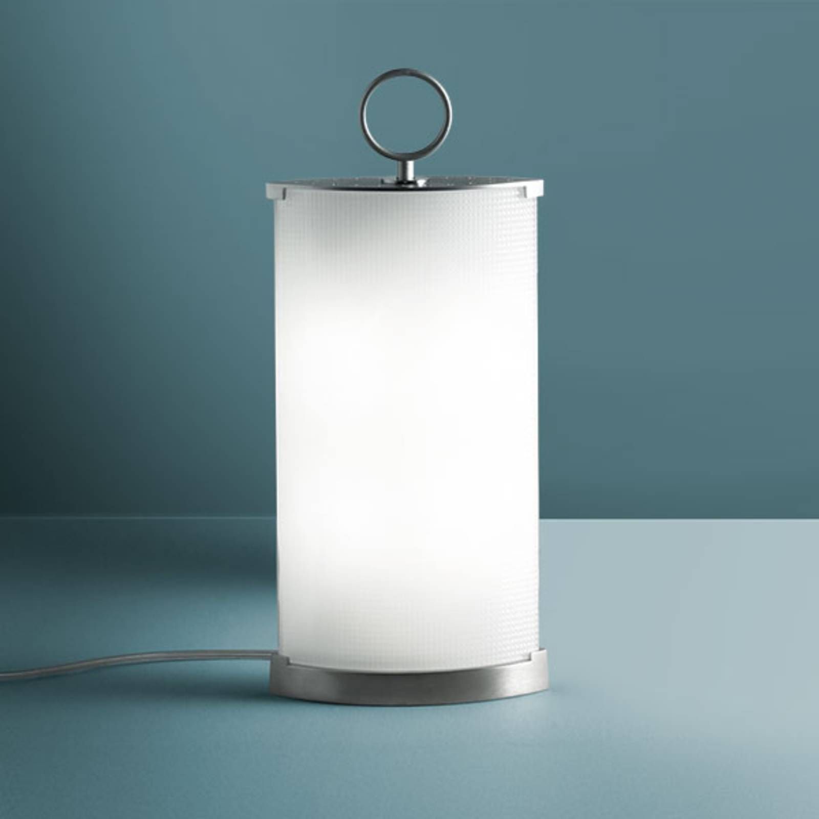 Fontana Arte Pirellina – stolná lampa 39 cm, Obývacia izba / jedáleň, mosadzný odliatok, sklo, E14, 18W, P: 17 cm, L: 8 cm, K: 39cm