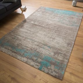 Estila Dizajnový vintage koberec Adassil v hnedo-modrom prevedení 240x160cm