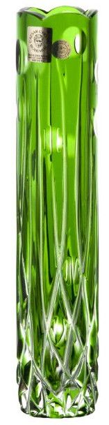 Krištáľová váza Heyday, farba zelená, výška 205 mm