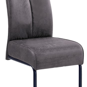 Jedálenská stolička York, tmavo šedá vintage látka