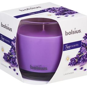 Sviečka Bolsius Jar True Scents 95/95 mm, vonná, levanduľa