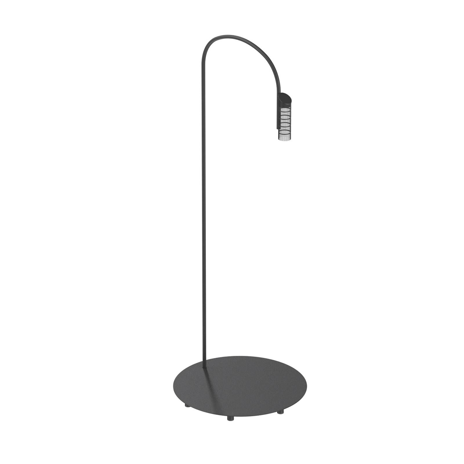 FLOS Caule Floor 3 Nest stojaca lampa 2700K čierna, ušľachtilá oceľ, hliník, metakrylát, 10W, K: 140cm