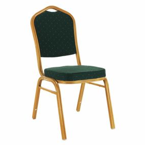 Kondela Stohovateľná stolička, ZINA 3 NEW, zelená-zlatý náter