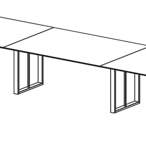 FREZZA - Rokovací stôl VELVET 420,480x120 cm - melamín