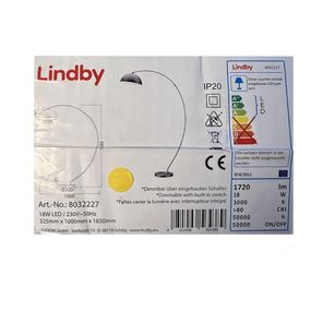 Lindby - LED Stmievateľná stojacia lampa ZARA LED/18W/230V