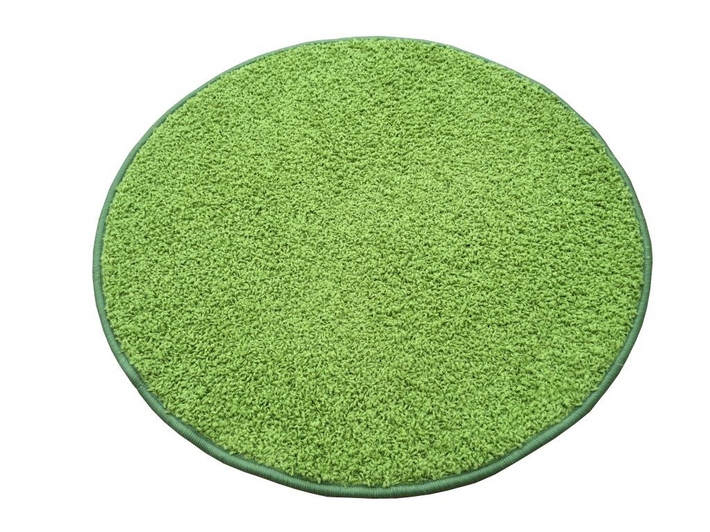 Koberec color shaggy - zelené jablko - kruh - kruh priemer 100cm