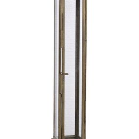 Mosadzný antik kovový svietnik na úzku sviečku Forei - 6.5*6.5*22cm