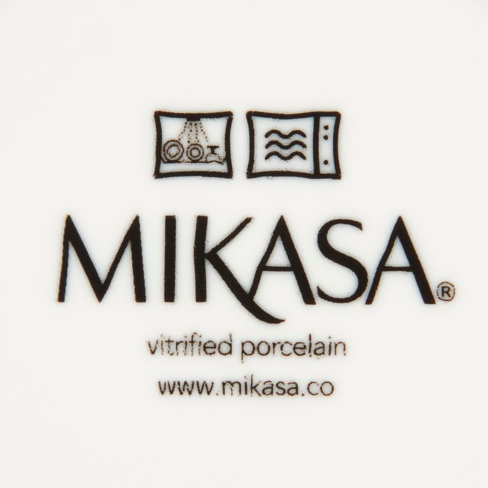 Biela porcelánová miska na maslo Mikasa Ridget