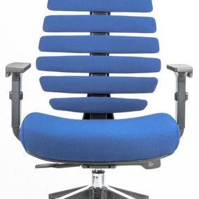 kancelárska stolička FISH BONES PDH sivý plast, TW10 modrá