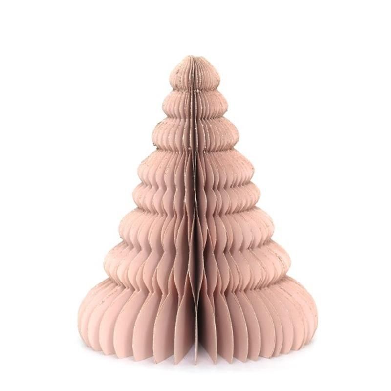 Papierová vianočná dekorácia X-Mas Tree, Beige, 15 cm