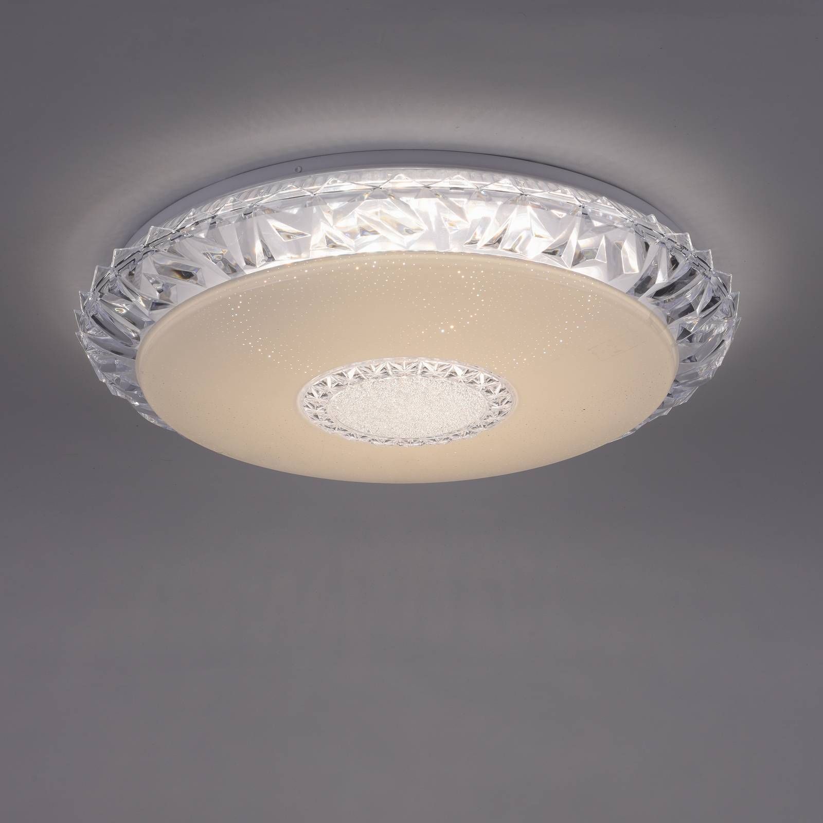 Leuchten Direkt Stropné LED svetlo Lucca, RGB/CCT, Ø 40 cm, Obývacia izba / jedáleň, železo, plast, 18.8W, K: 10cm