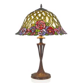 Artistar Stolná lampa Melika v štýle Tiffany, Obývacia izba / jedáleň, liata živica sklo, E27, 40W, K: 60cm