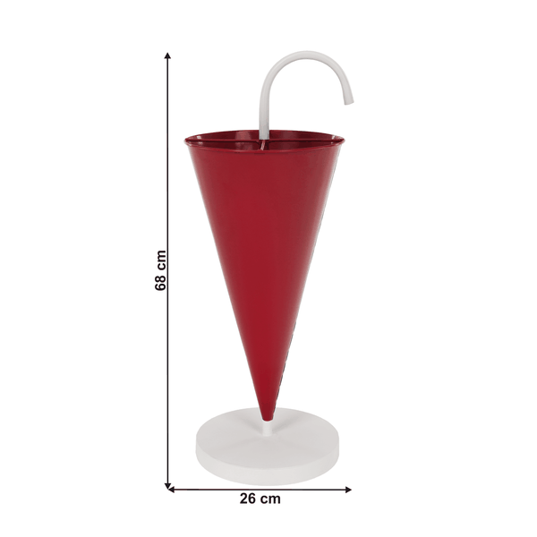 Stojan na dáždniky, červená/biela, kov, BARKO